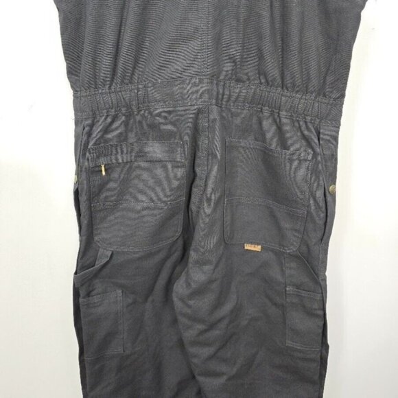 Berne Insulated Overalls Medium Short 40-42 Black Bib Canvas Workwear - Picture 9 of 16